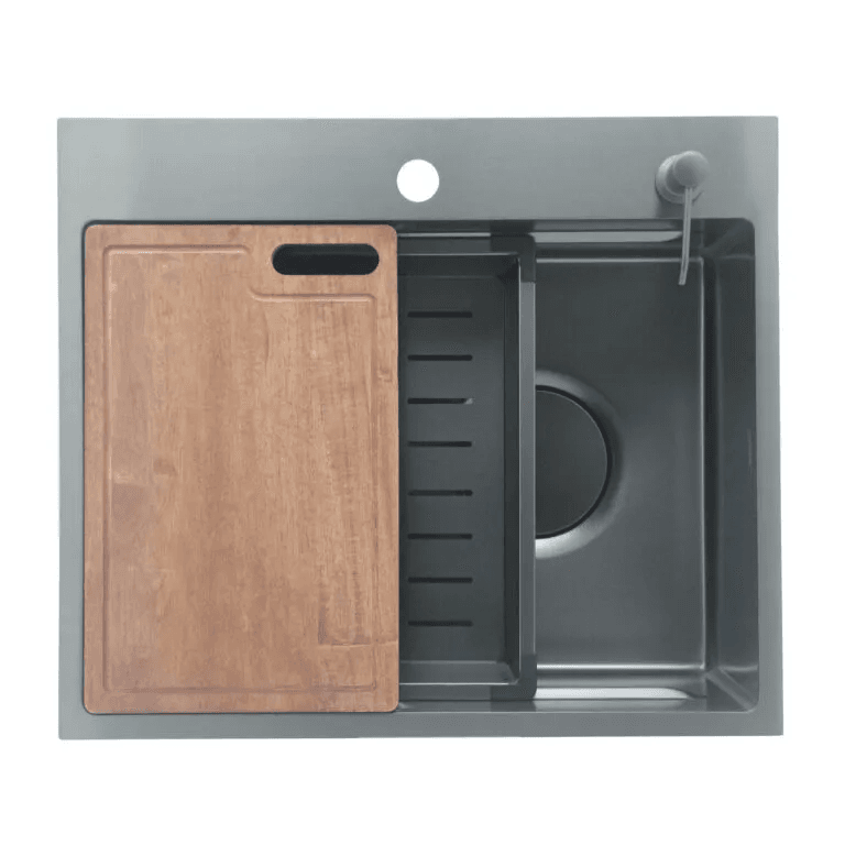 Fidelis FSD-34031NL-BK Embossed Stainless Steel Sink