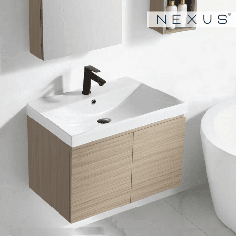 Nexus PVC Cabinet with Insert Basin 760mm (5 Colours)