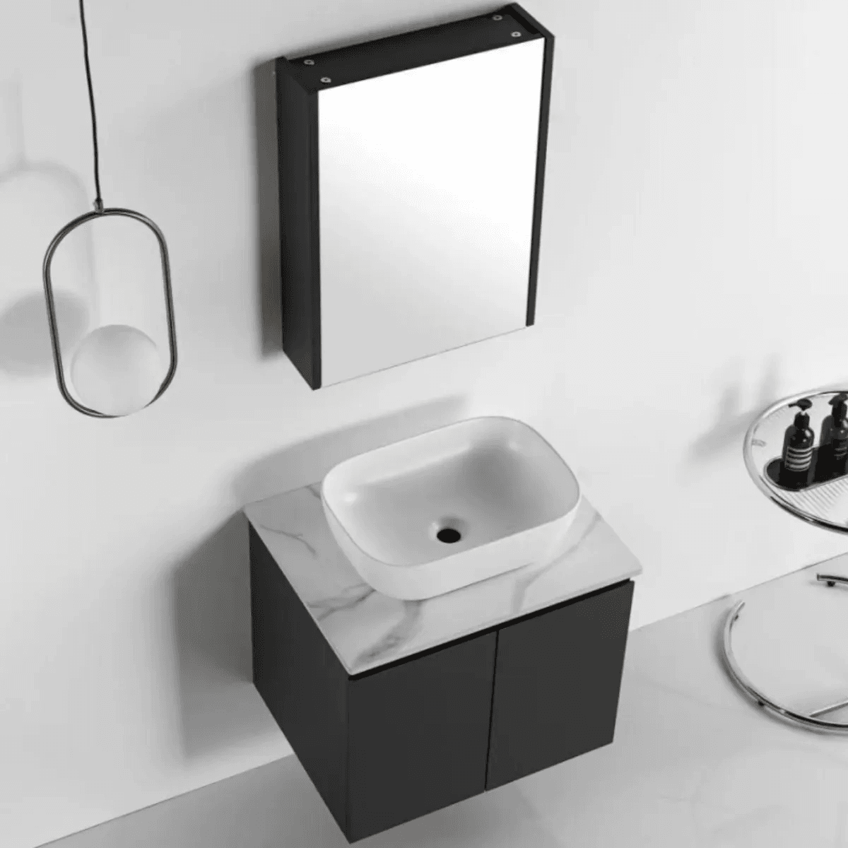 Vasile PVC Cabinet with Countertop 600mm