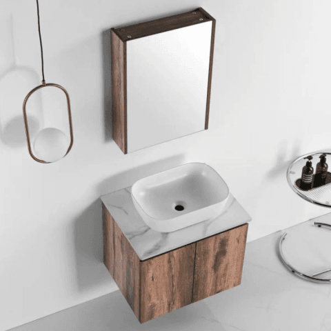 Vasile PVC Cabinet with Countertop 600mm