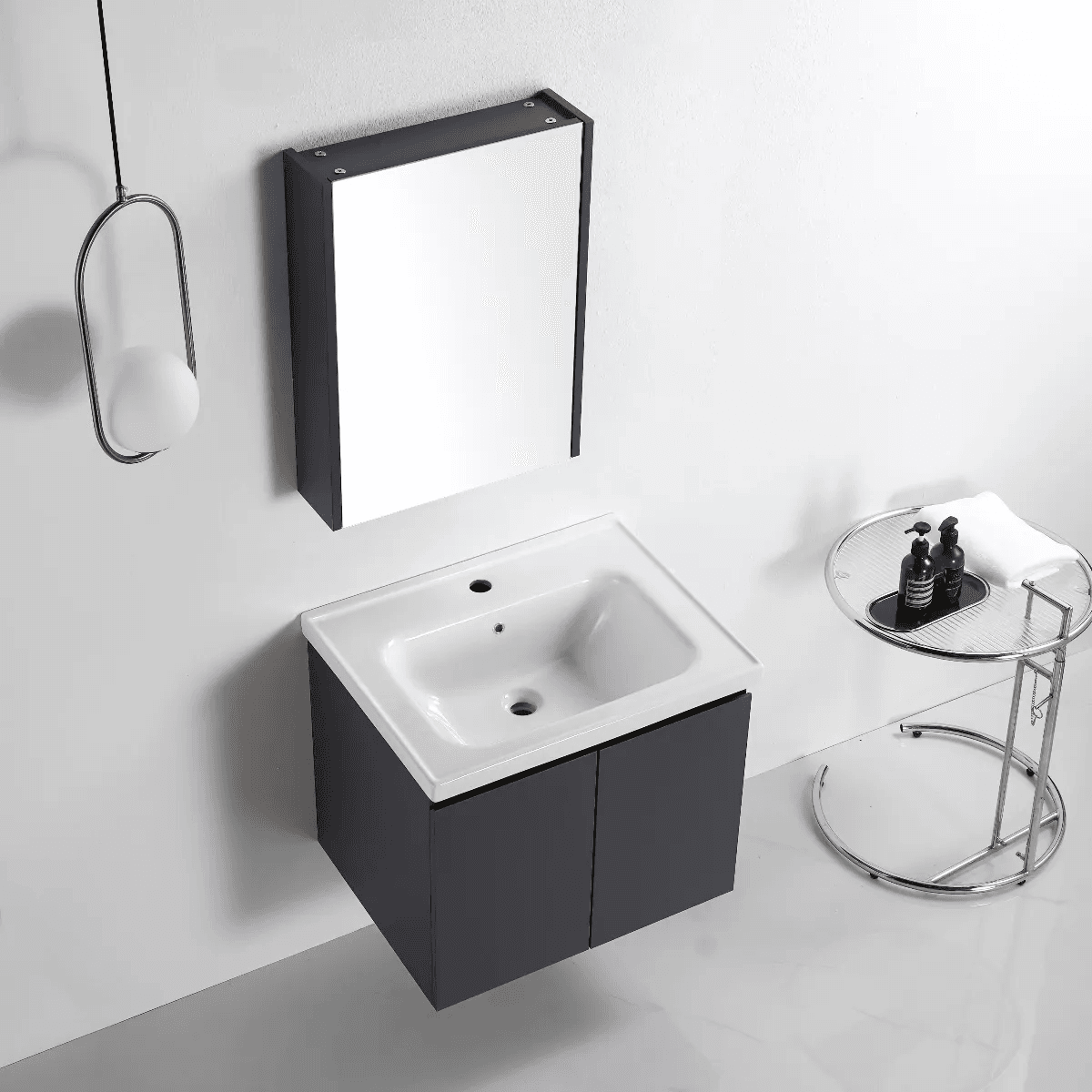 Vasile PVC Cabinet with Insert Basin 600mm
