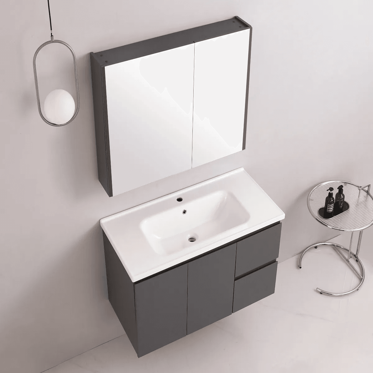 Vasile PVC Cabinet with Insert Basin 800mm