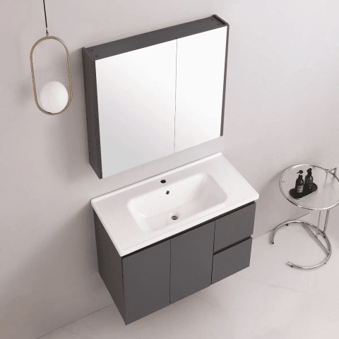 Vasile PVC Cabinet with Insert Basin 800mm