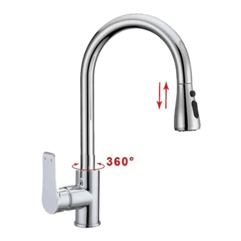 Zaffiro PF 1304 Pull-out Mixer Sink Tap