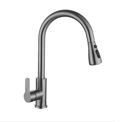 Zaffiro PF 5204SS-GM Pull-out Mixer Sink Tap