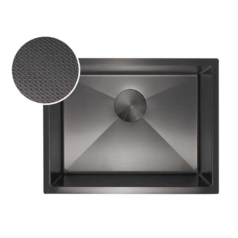 Zaffiro PKS-A6545-GM-EM Embossed Stainless Steel Sink