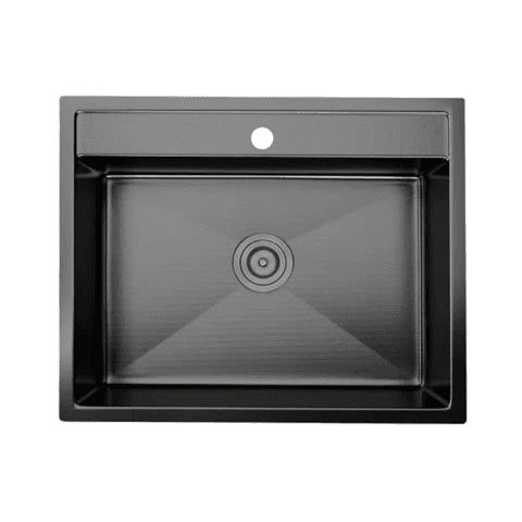 Zaffiro PKS-A6552-GM-EM Embossed Stainless Steel Sink