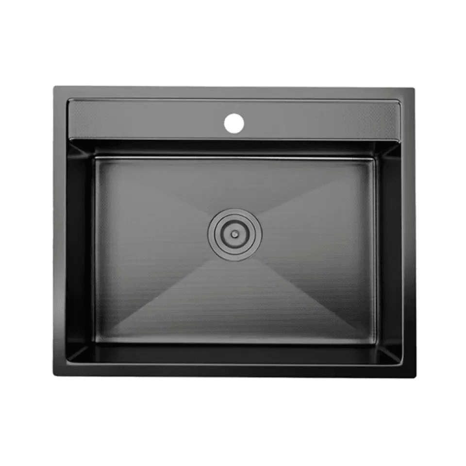 Zaffiro PKS-A6552-GM-EM Embossed Stainless Steel Sink